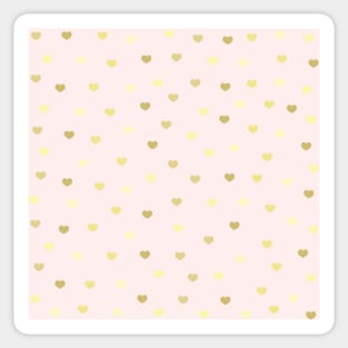 Golden Heart Pattern Sticker